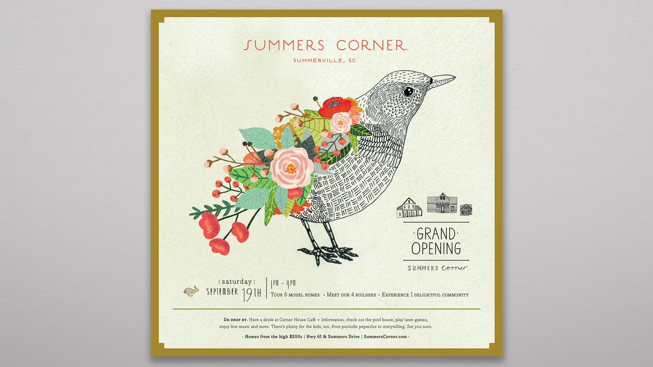 Summers Corner Grand Opening Announcement Poster